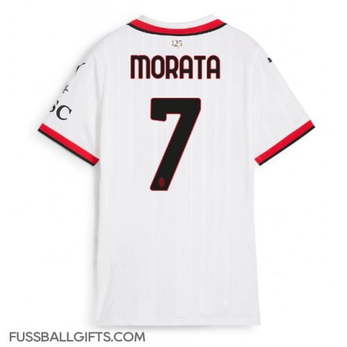 AC Milan Alvaro Morata #7 Fußballbekleidung Auswärtstrikot Damen 2024-25 Kurzarm